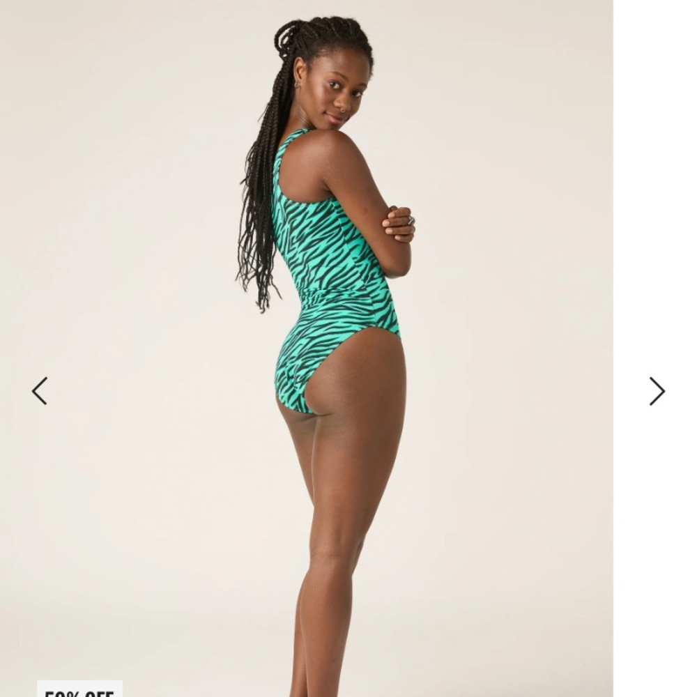 Modibodi size M one piece period proof anti leak swimsuit like new zebra print
